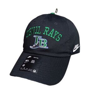 Nike Tampa Bay Rays Hat Cap Mens Adjustable Black Throwback MLB Club Cap